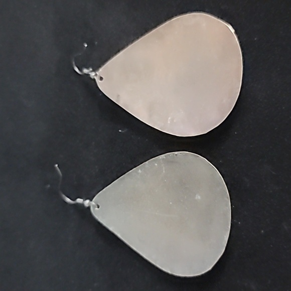 Metal Floral Dangle Earrings - Picture 4 of 4